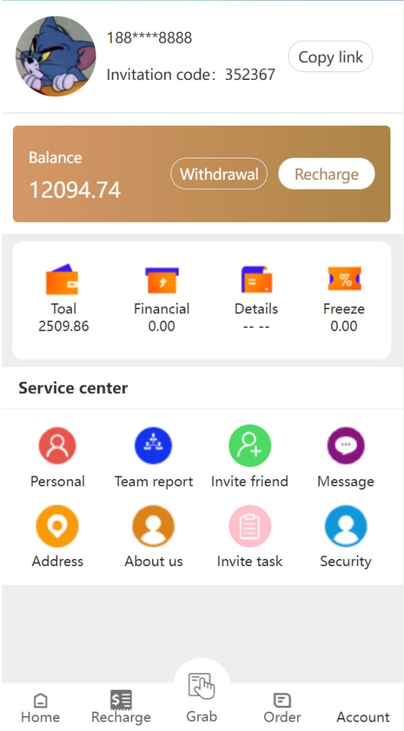 VUE版嗨淘抢单系统/多语言订单匹配系统/海外抢单刷单源码